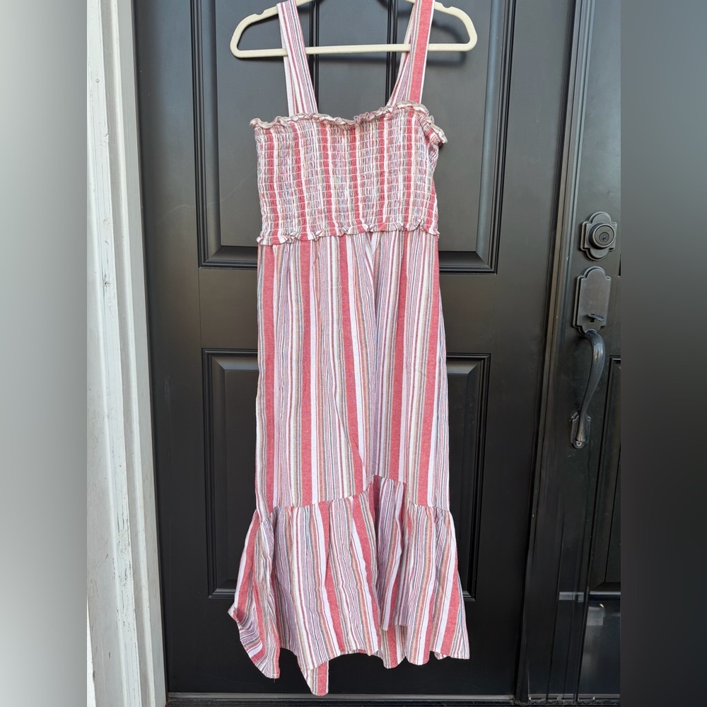 Red and White Striped Sundress